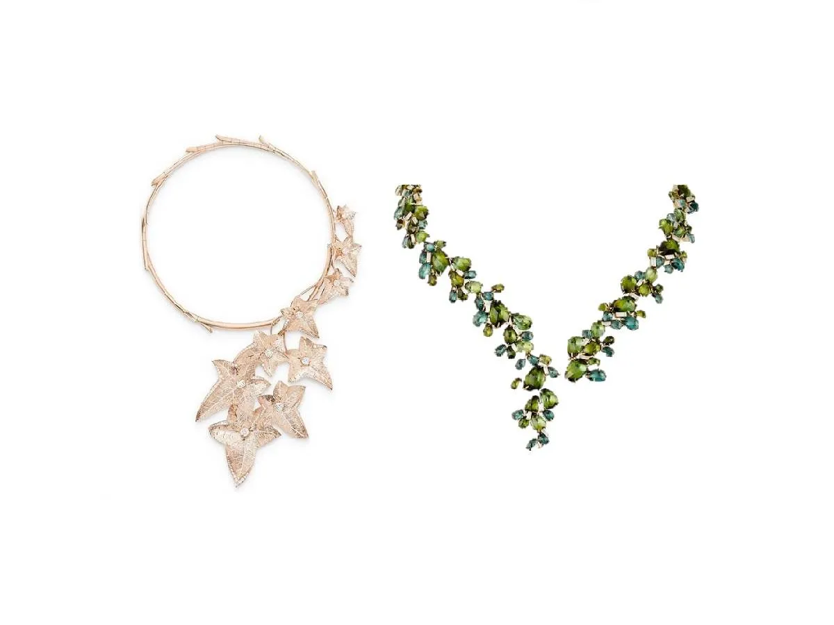 قلادات ألماس عريضة لإطلالة فخمة بالعباية في احتفالات اليوم الوطني الإماراتي