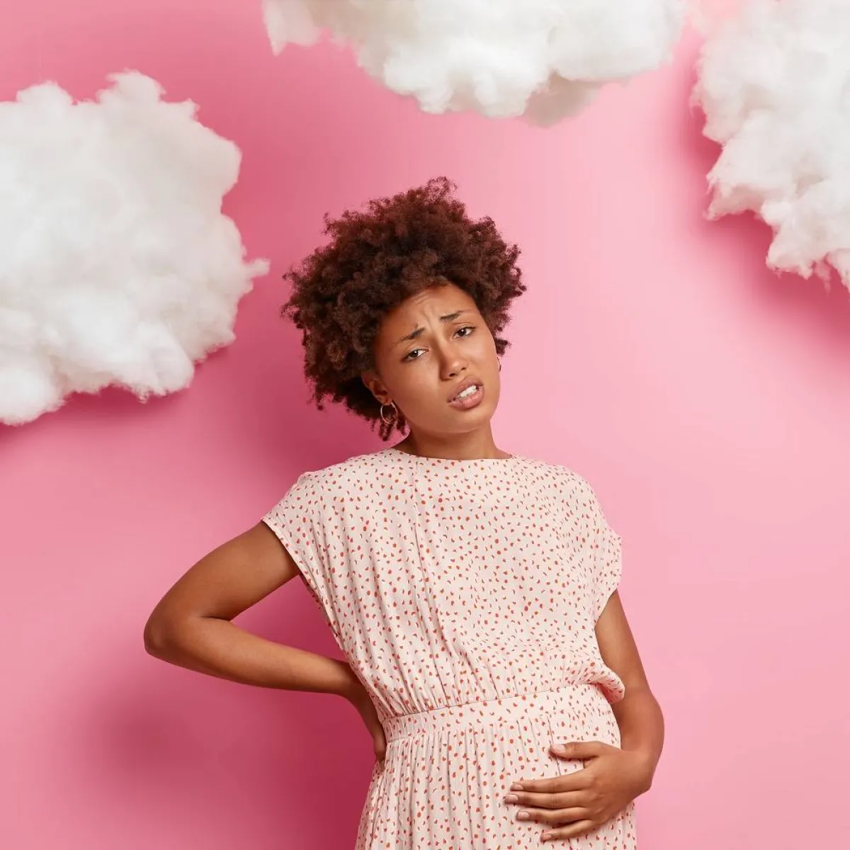 صورة لحامل تعاني سوء تغذية