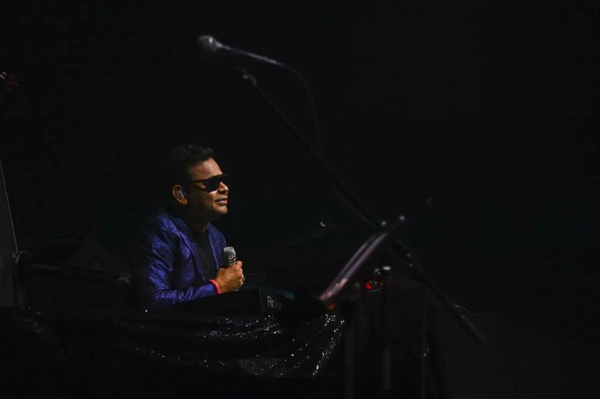 Indian composer-singer-songwriter A. R. Rahman performs at the Hard Rock Live in Hollywood, Florida on August 5, 2022. CHANDAN KHANNA / AFP