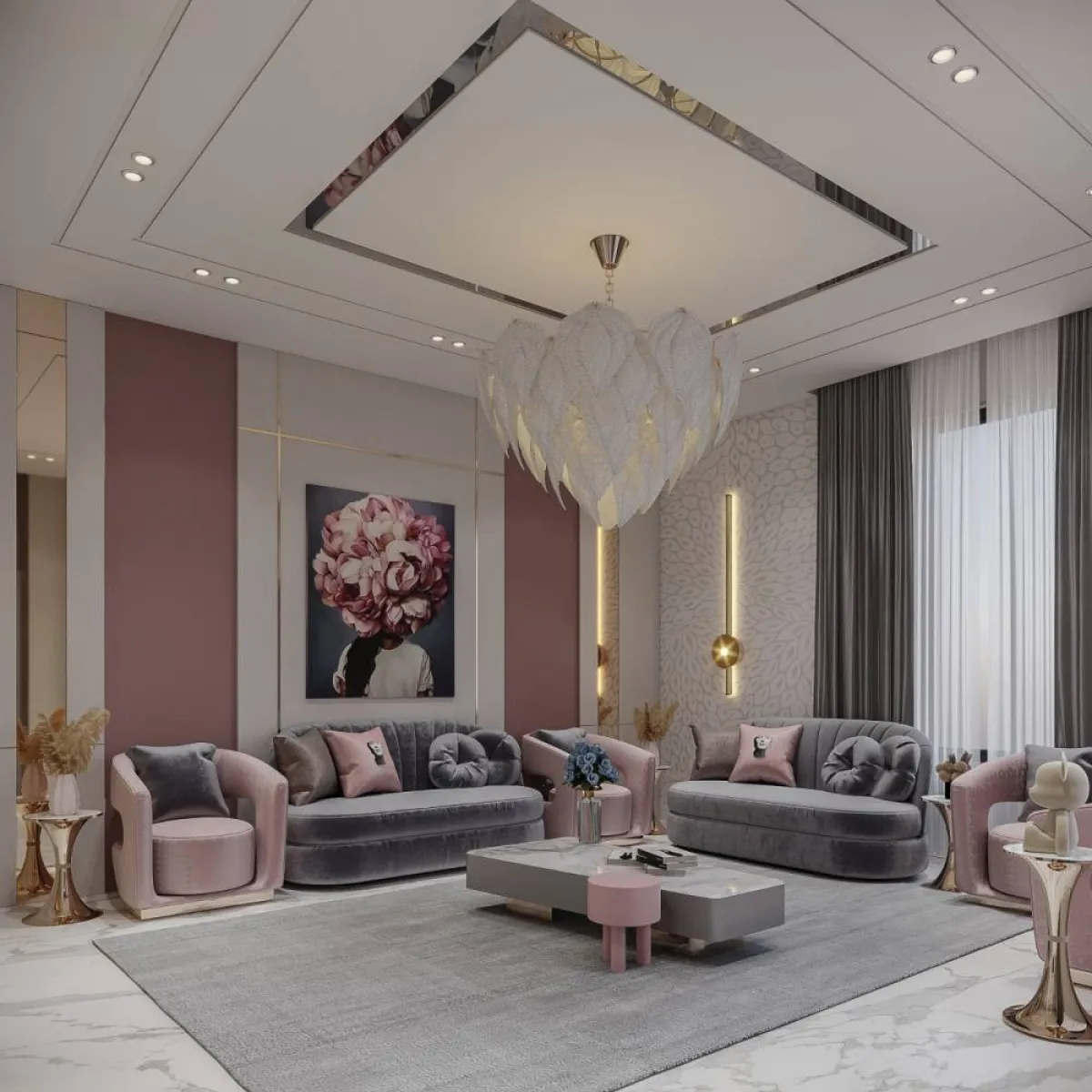 اللون الزهري يُطعّم الرمادي، في  مجلس النساء