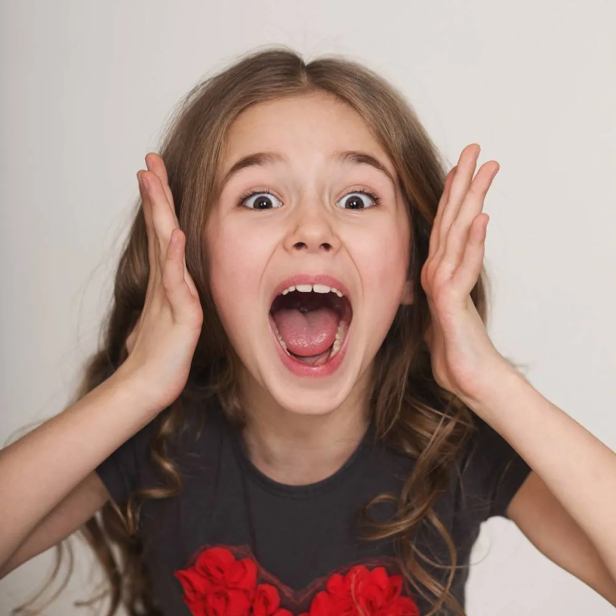 صورة لطفلة تصرخ