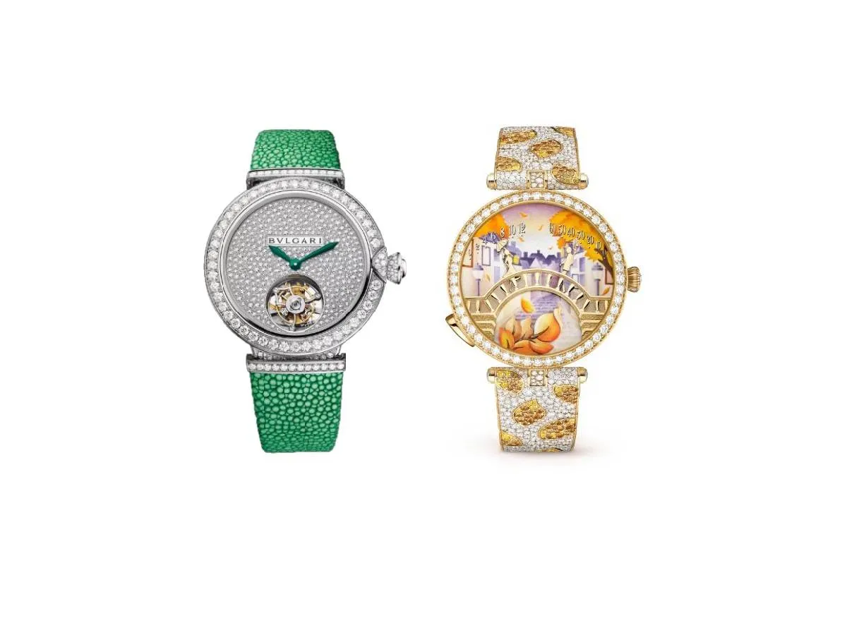 ساعات ألماس بألوان جريئة تخطف العيون لعروس شتاء 2023