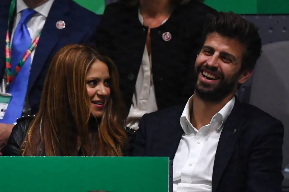 Colombian singer Shakira and her husband Barcelona's Spanish defender and Kosmos president Gerard Pique watch Spain's Rafael Nadal playing Canada's Denis Shapovalov during the final singles tennis match between Canada and Spain at the Davis Cup Madrid Finals 2019 in Madrid on November 24, 2019.GABRIEL BOUYS / AFP