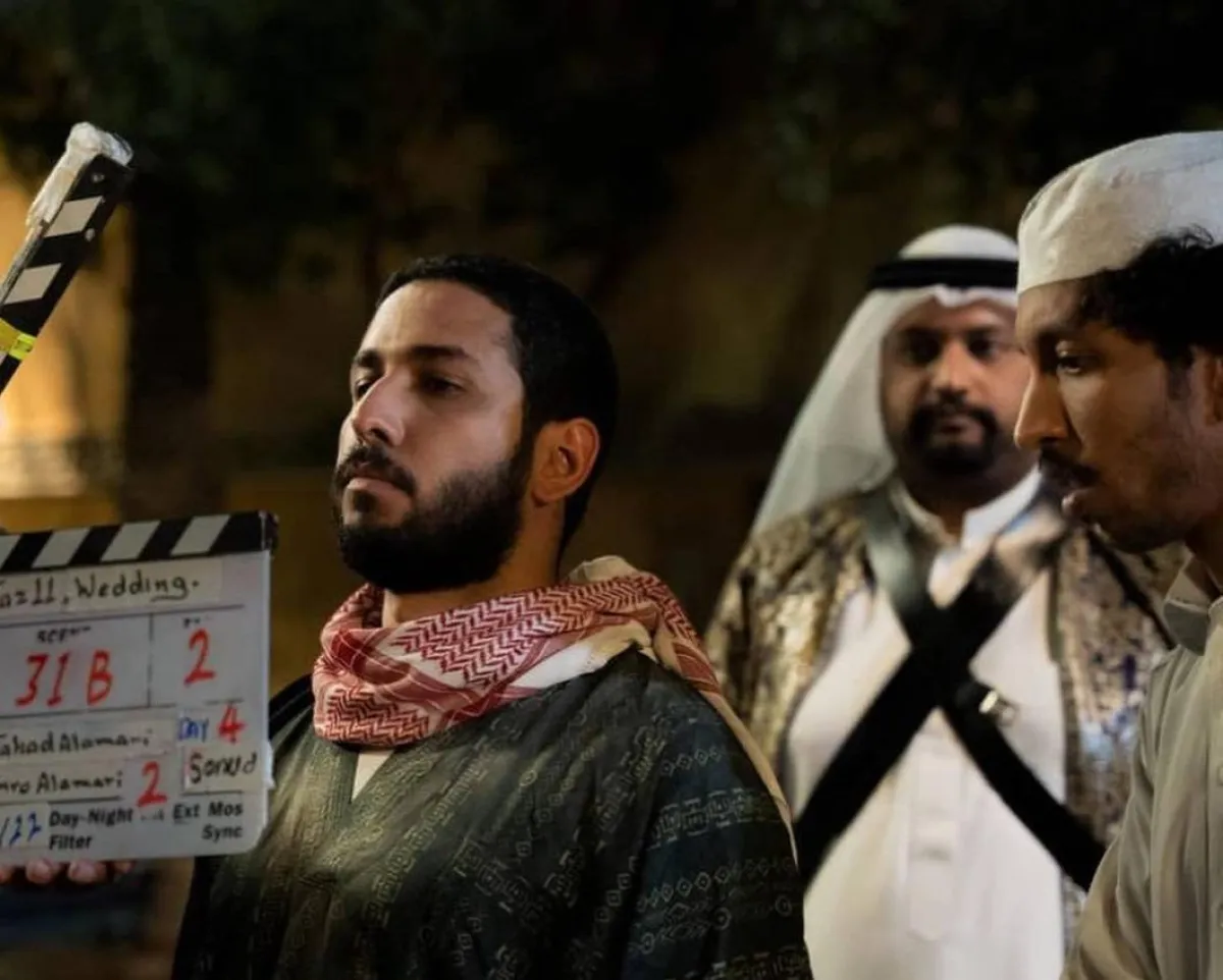  فهد البيتري في كواليس تصوير الفيلم السعودي الخلاط - صورة من صفحة فهد البيتري على انستغرام