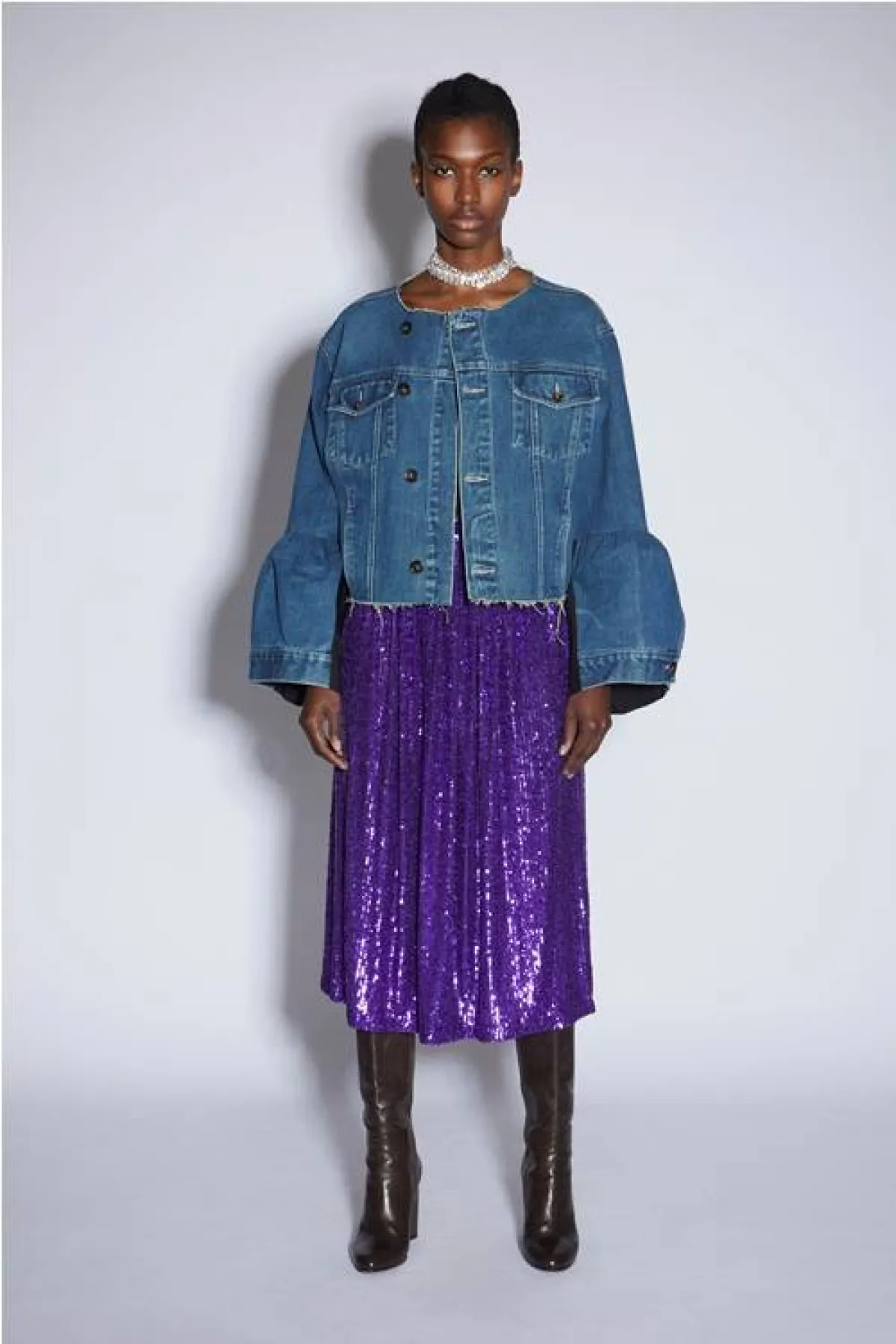 تنورة مزينة بالترتر من لوتز هويل Lutz Huelle