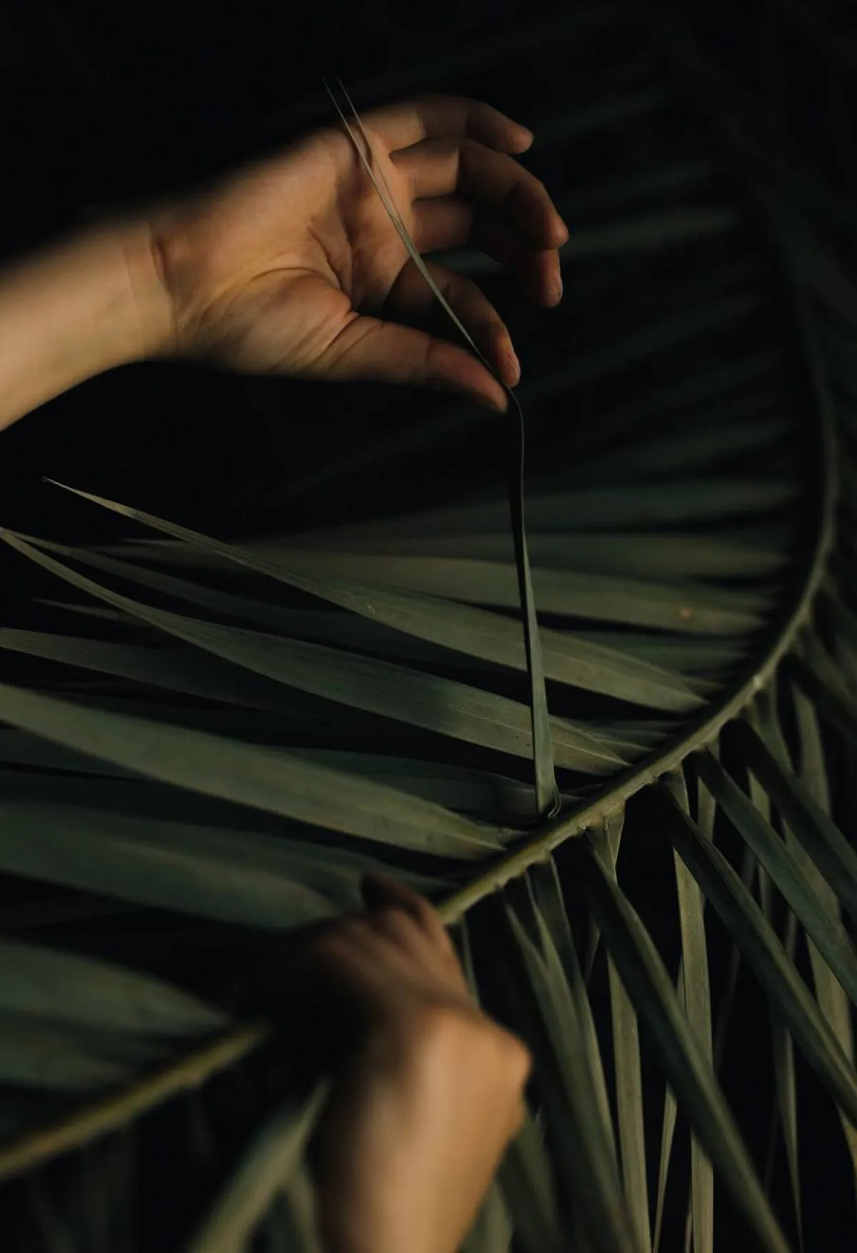 يدا هدى العيثان أثناء تصميم «أنامل» 