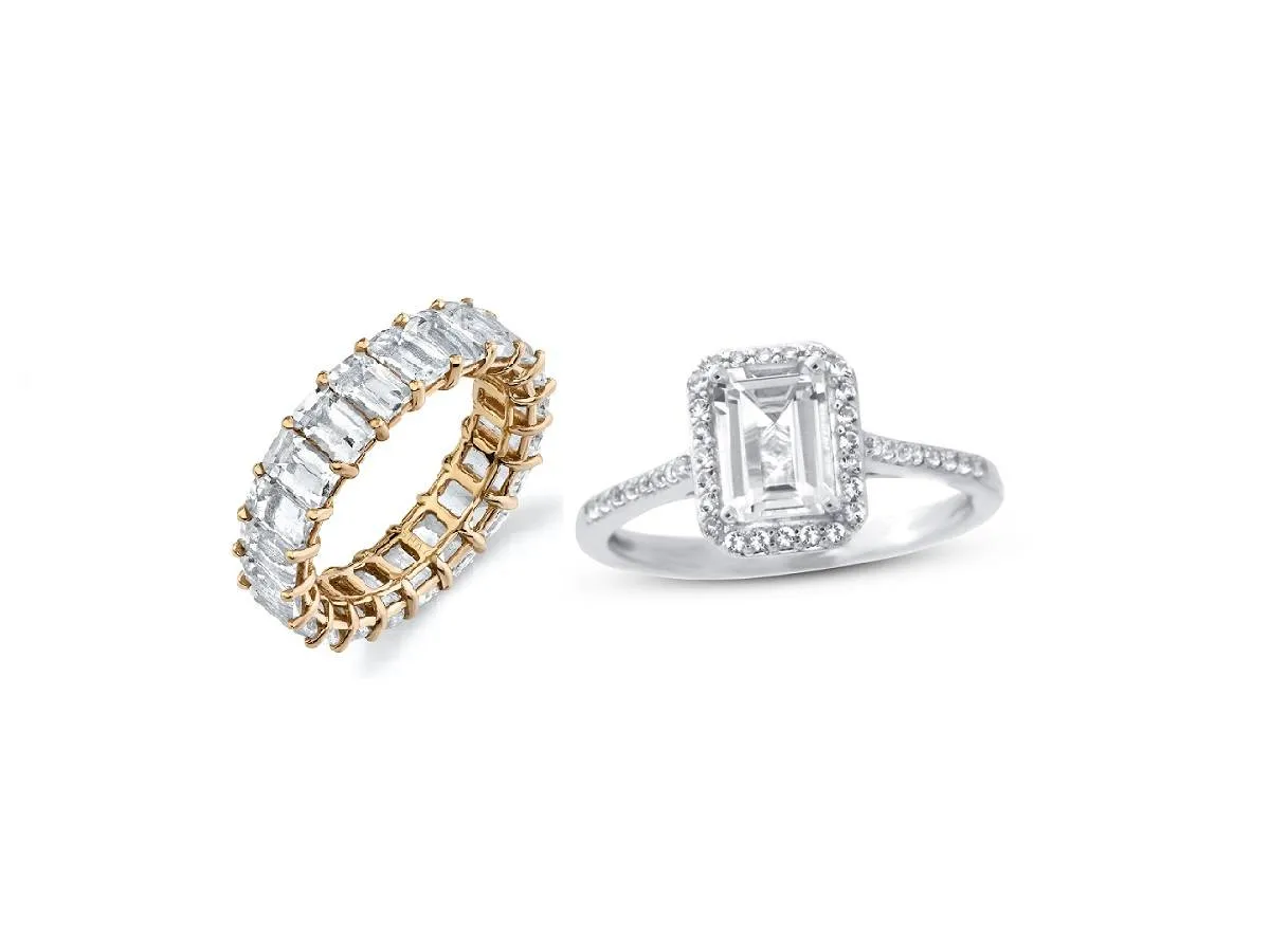 خواتم مرصعة بالتوباز الأبيض لإطلالة مسائية جذابة