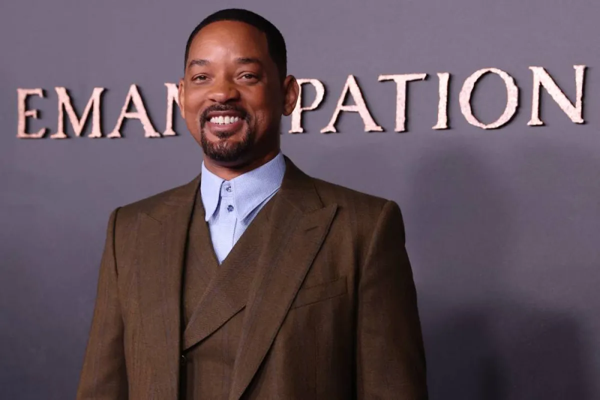  Will Smith poses upon arrival for the European premiere of "Emancipation" at the Vue West End in London on December 2, 2022. ISABEL INFANTES / AFP