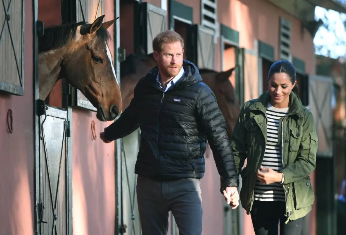 Prince Harry and his wife Meghan, Duke & Duchess of Sussex, on February 25, 2019. FADEL SENNA / AFP