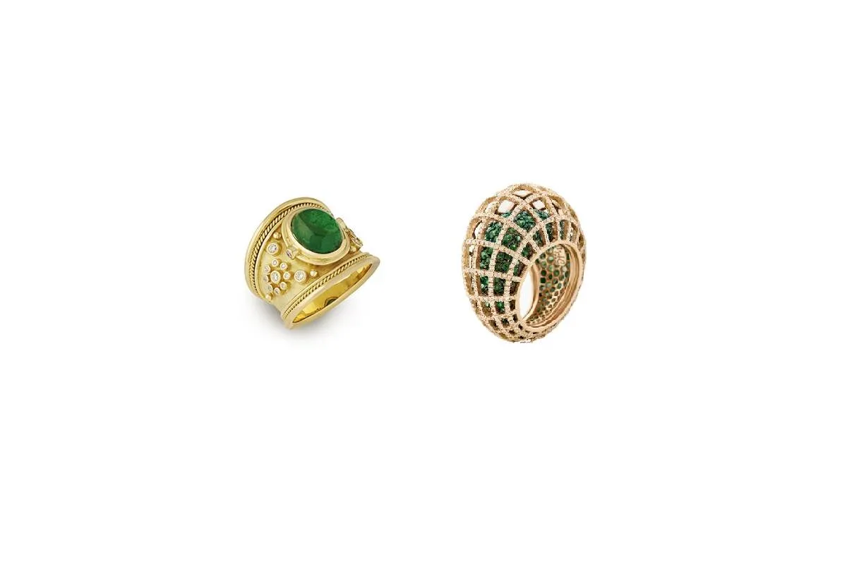 خواتم مرصعة بحجر التسافوريت لإطلالة ساحرة