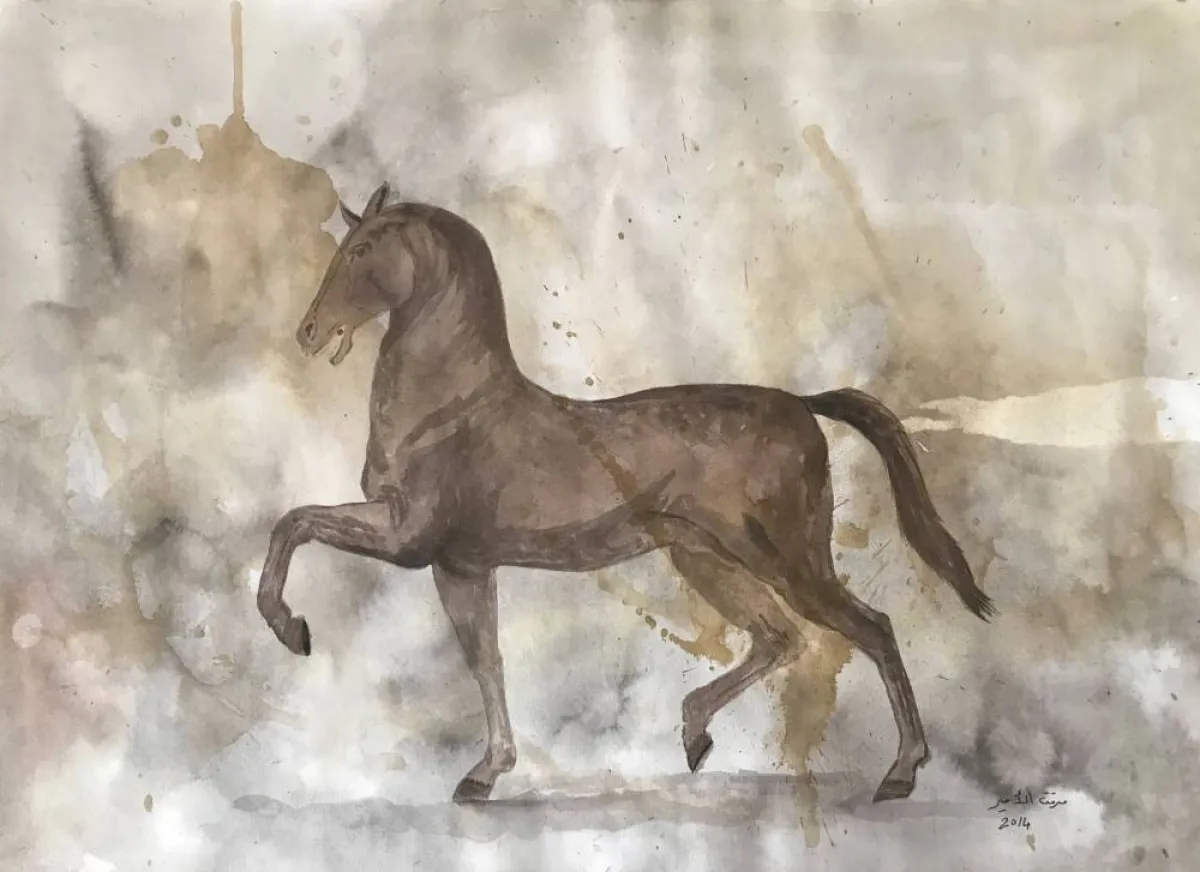 لوحة لتشكيلية ميرفت الأمير