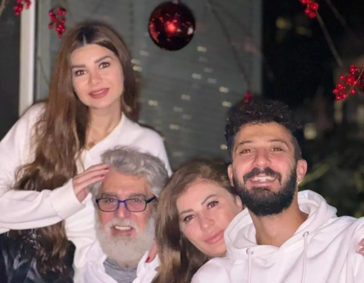 عباس النوري وزوجته وولداه ميار ورنيم - الصورة من حسابه على انستغرام