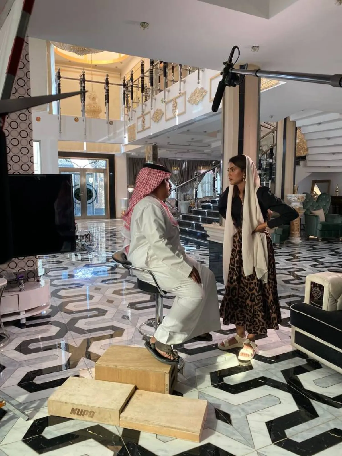 ريفال خواجي وعلى الدويان - الصورة من فريق عمل فيلم عياض في الرياض