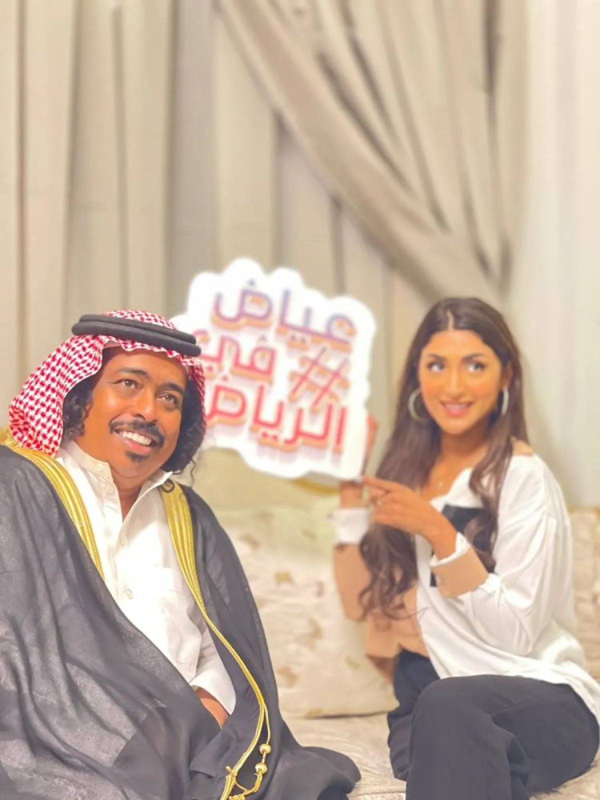 ريفال خواجي وعلى الدويان - الصورة من فريق عمل  فيلم عياض في الرياض