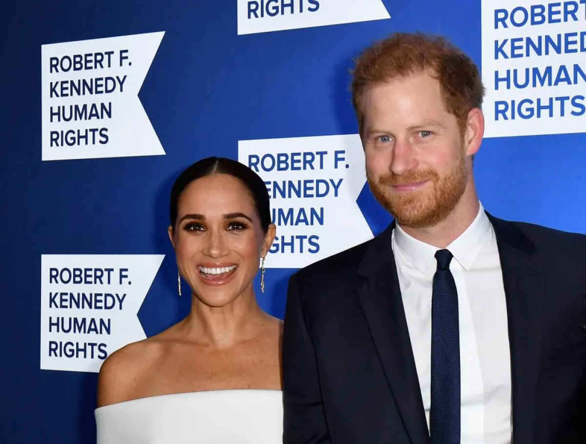 Prince Harry, Duke of Sussex, and Meghan, Duchess of Sussex, arrive at the 2022 Robert F. Kennedy Human Rights Ripple of Hope Award Gala at the Hilton Midtown in New York on December 6, 2022. ANGELA WEISS / AFP