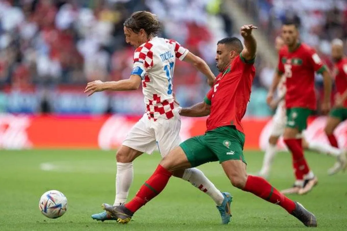 المغرب ضد كرواتيا في مباراة المركز الثالث في كأس العالم 2022 - الصورة من حساب كأس العالم فيفا