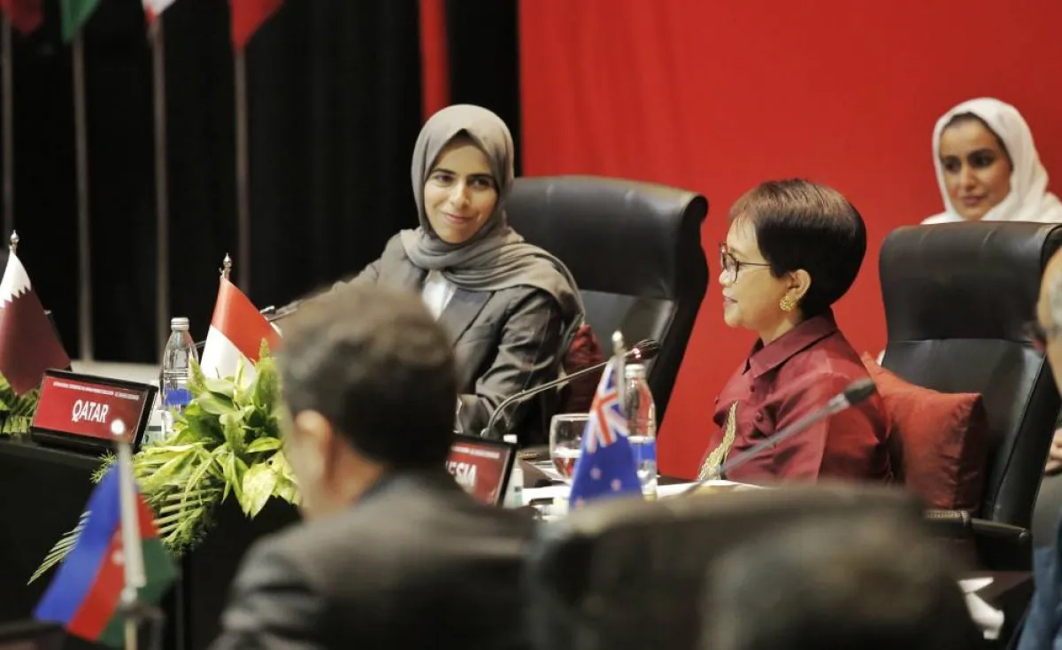 لولوة راشد الخاطر المتحدث الرسمي لوزارة الخارجية القطرية (الصورة من صفحة وكالة الأنباء القطرية على تويتر)