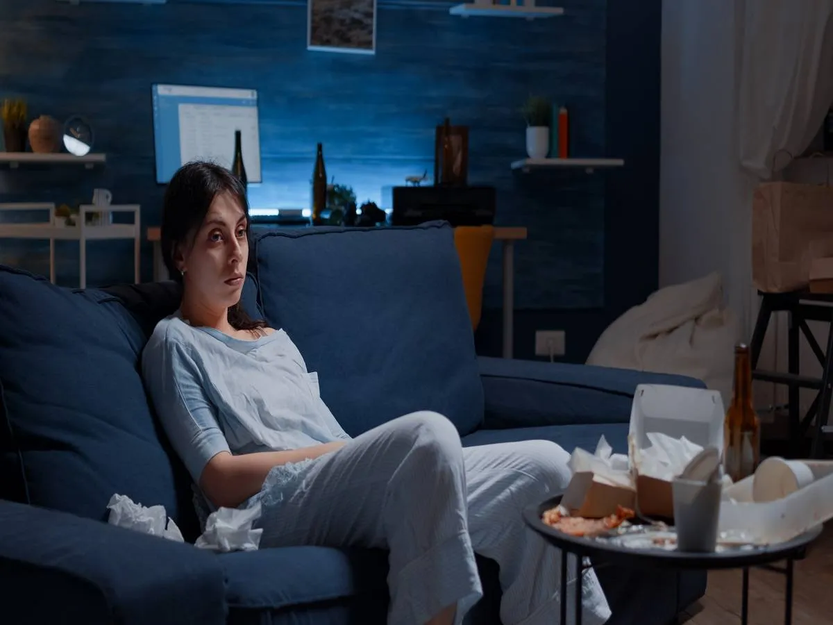 صورة لامرأة تعاني من الاكتئاب