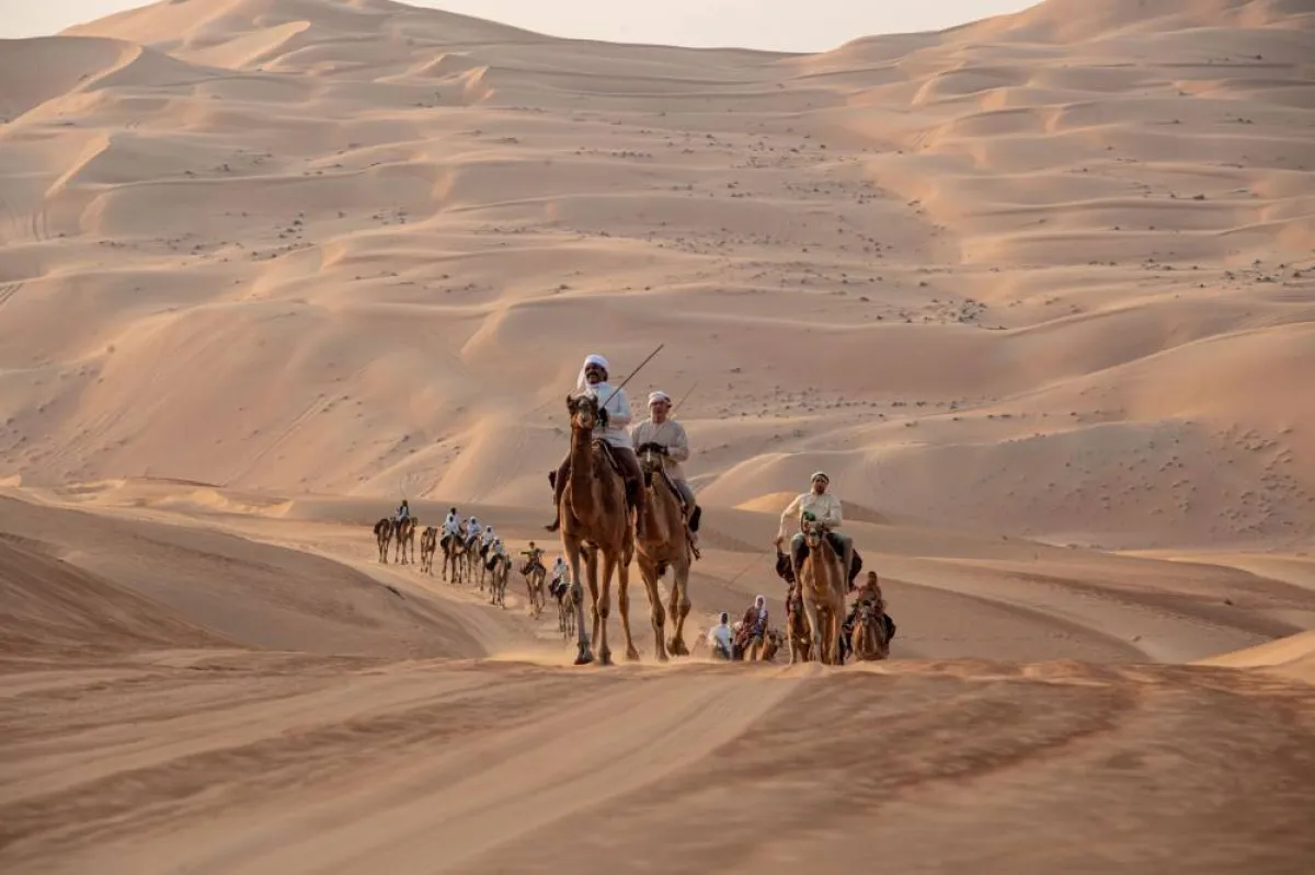 رحلة الهجن- الصورة من مركز حمدان بن محمد لإحياء التراث 