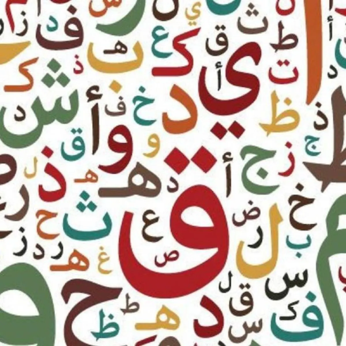 صورة تعبيرية لحروف اللغة العربية