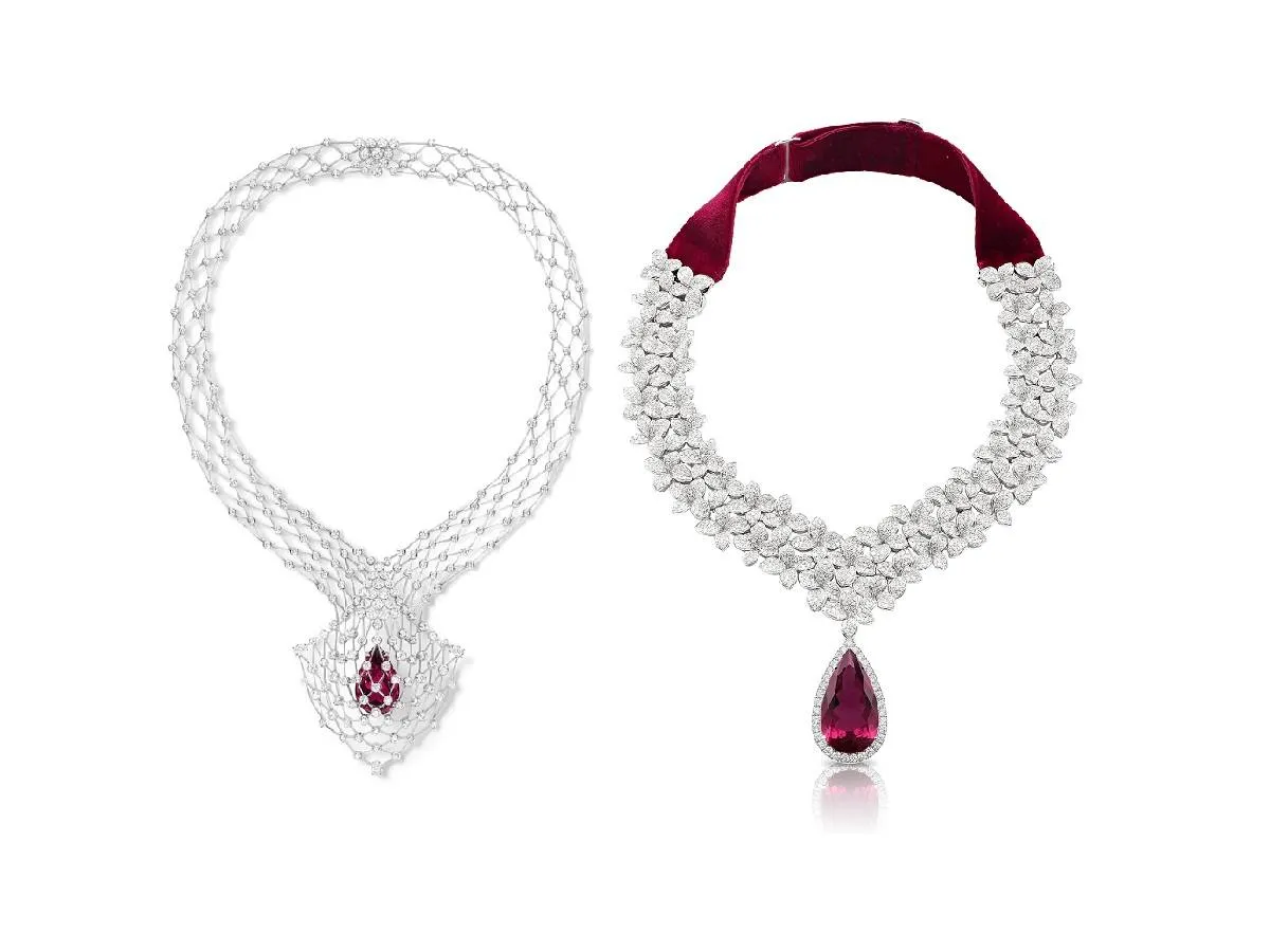 موديلات قلادات مرصعة بحجر الروبليت لإطلالة فاخرة في شتاء 2023