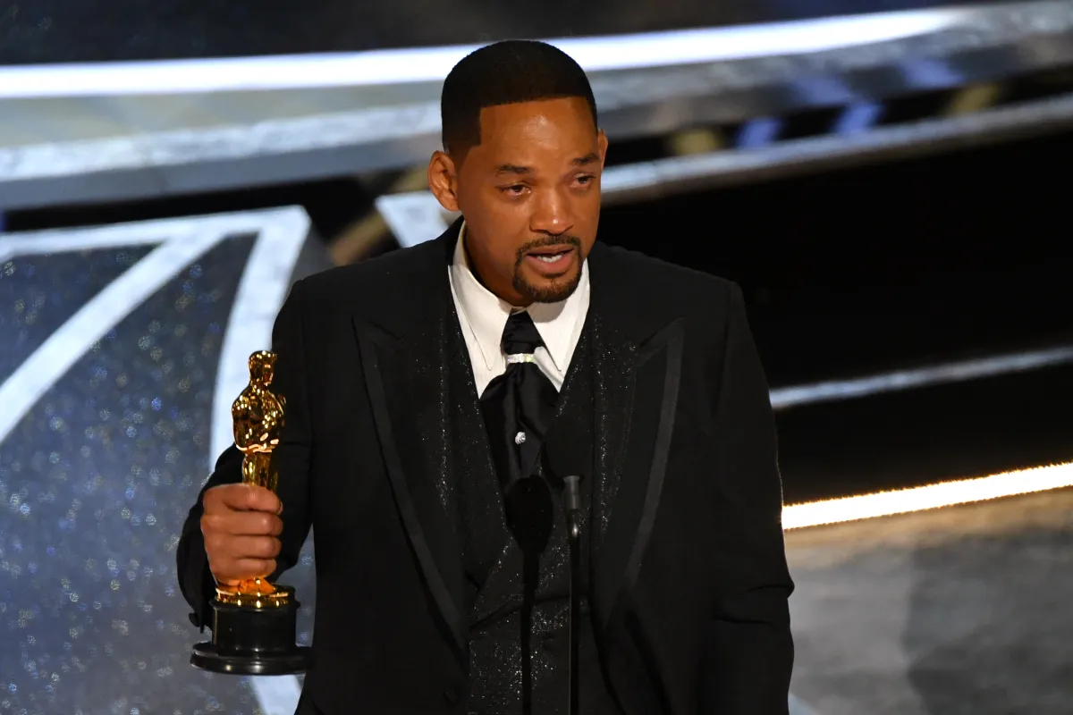 US actor Will Smith accepts the award for Best Actor in a Leading Role for "King Richard" onstage during the 94th Oscars at the Dolby Theatre in Hollywood, California on March 27, 2022. Robyn Beck / AFP