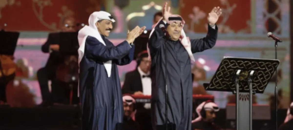 علي بن محمد وعبدالله الرويشد -الصورة من حساب  روتانا لايف على روتانا