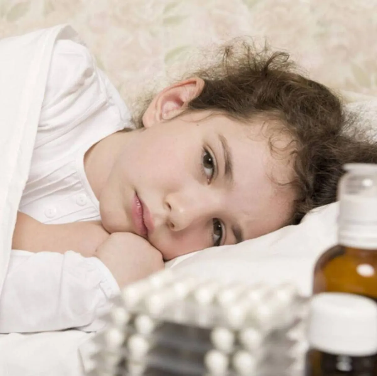 صورة لطفلة مريضة