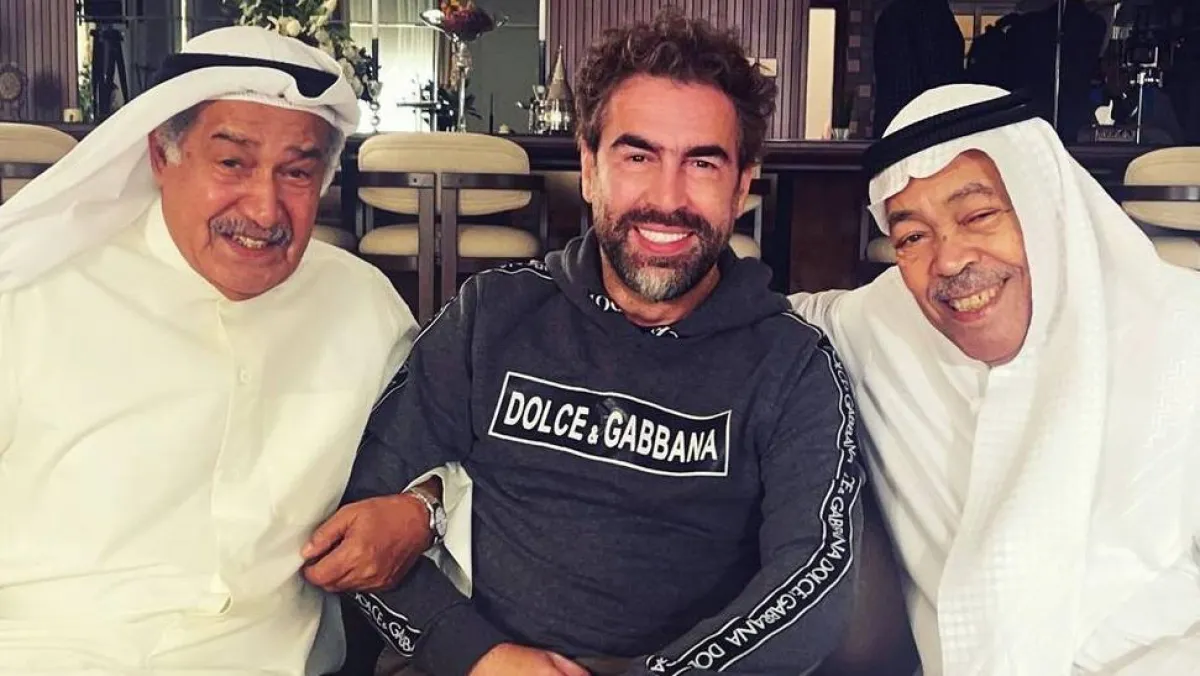 سعيد الماروق برفقة الفنان سعد الفرج والفنان جاسم النبهان - صورة من صفحته على انستغرام