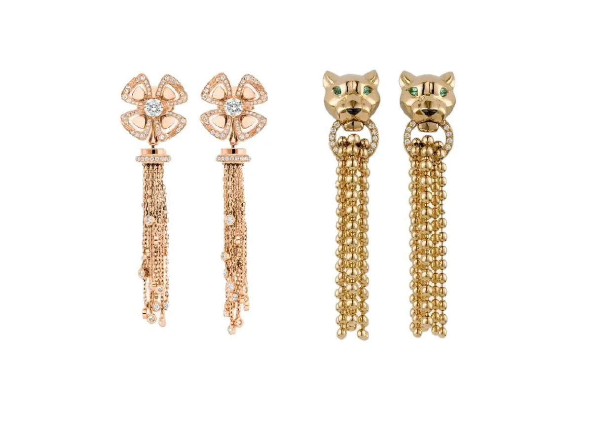 أقراط متدلية بسلسلة لشتاء 2023