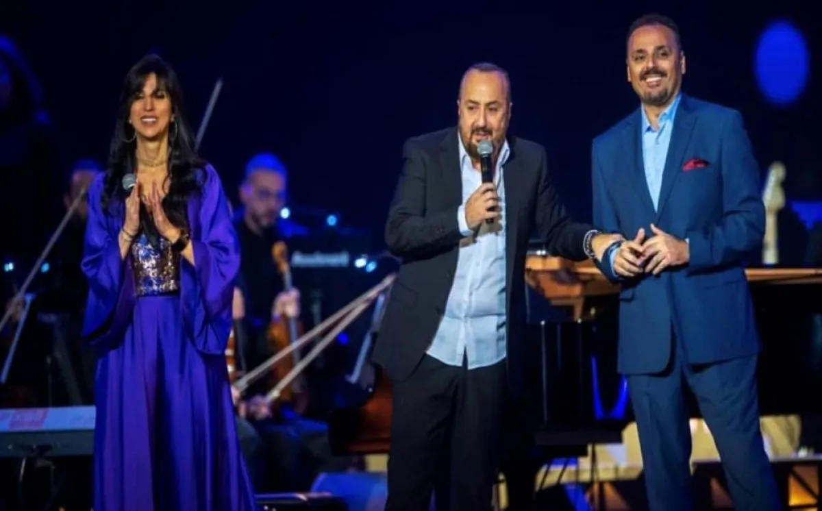 غسان الرحباني وجليبير ورانيا - الصورة من حساب موسم الرياض على الانستجرام