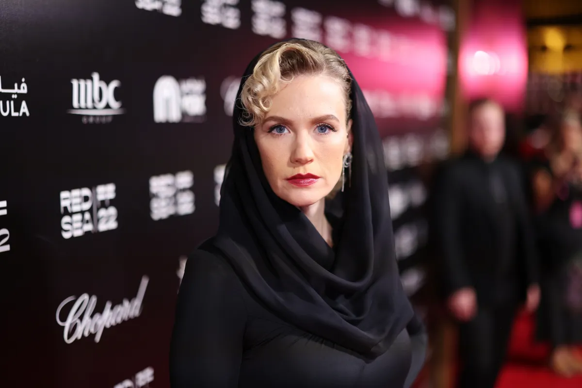 JEDDAH, SAUDI ARABIA - DECEMBER 07: January Jones attends the screening of \"Empire of Light\" at the Red Sea International Film Festival on December 07, 2022 in Jeddah, Saudi Arabia. (Photo by Tim P. Whitby/Getty Images for The Red Sea International Film Festival)"