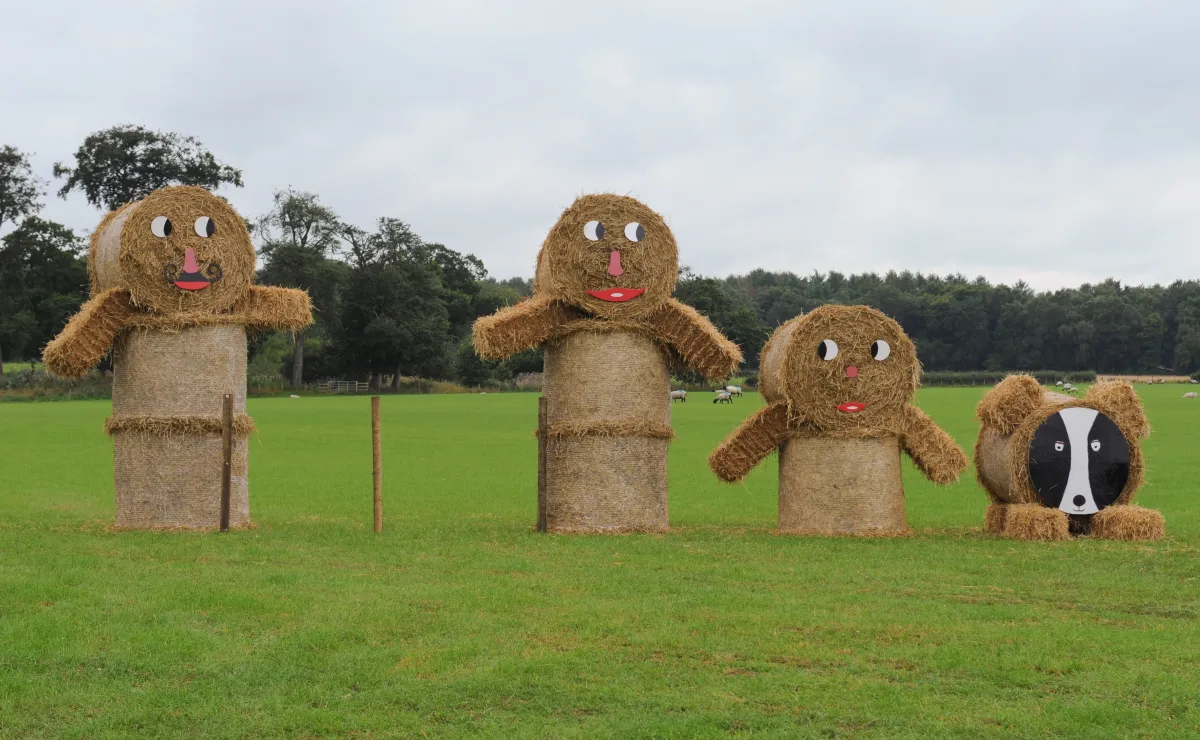 منحوتات من القش