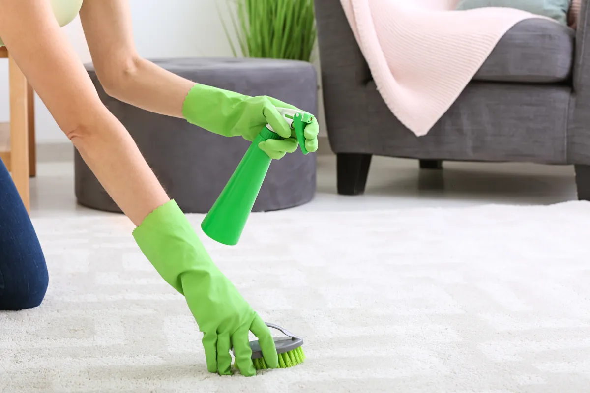 تعطير السجاد، بالخل الأبيض أو الكحول الطبي 