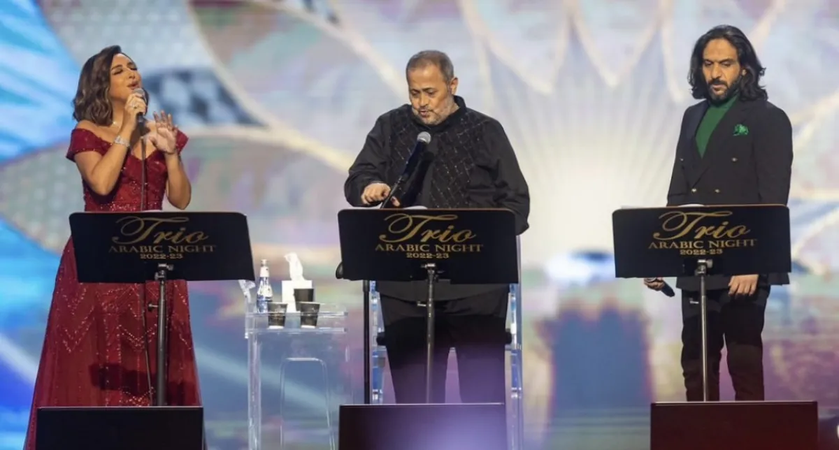 تريو أنغام وبهاء سلطان وجورج وسوف - الصورة من حساب موسم الرياض على الانستجرام