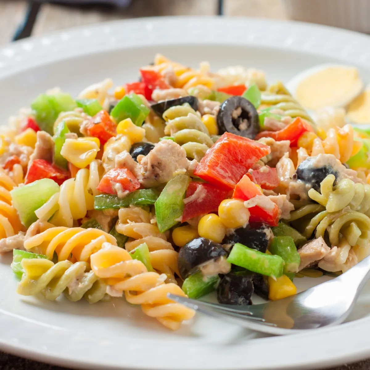 صورة لطبق من المكرونة