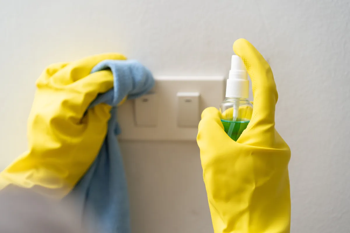 طريقة التنظيف لمفاتيح الإضاءة