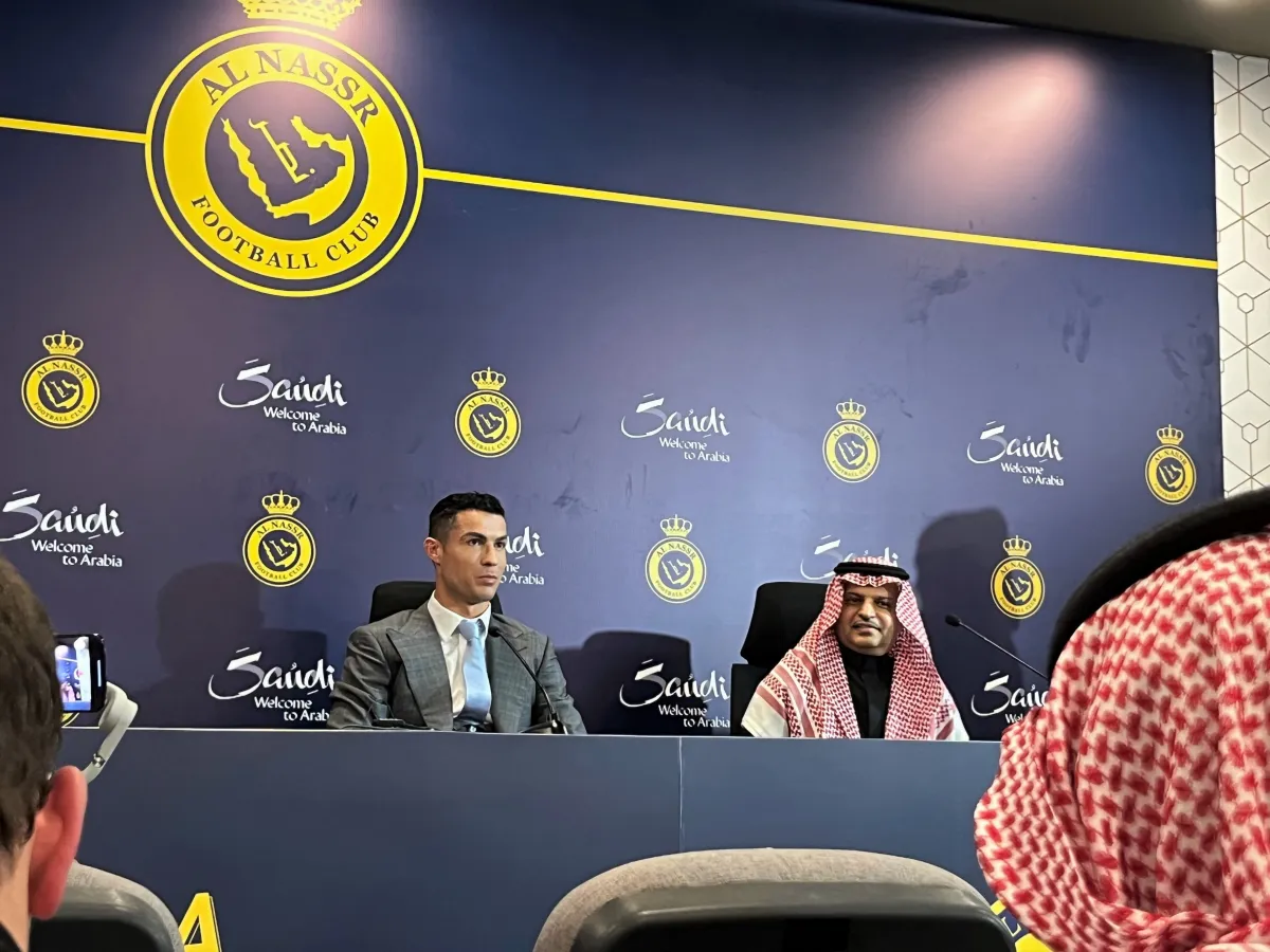 كريستيانو رونالدو في المؤتمر الصحفي - تصوير يارا طاهر 