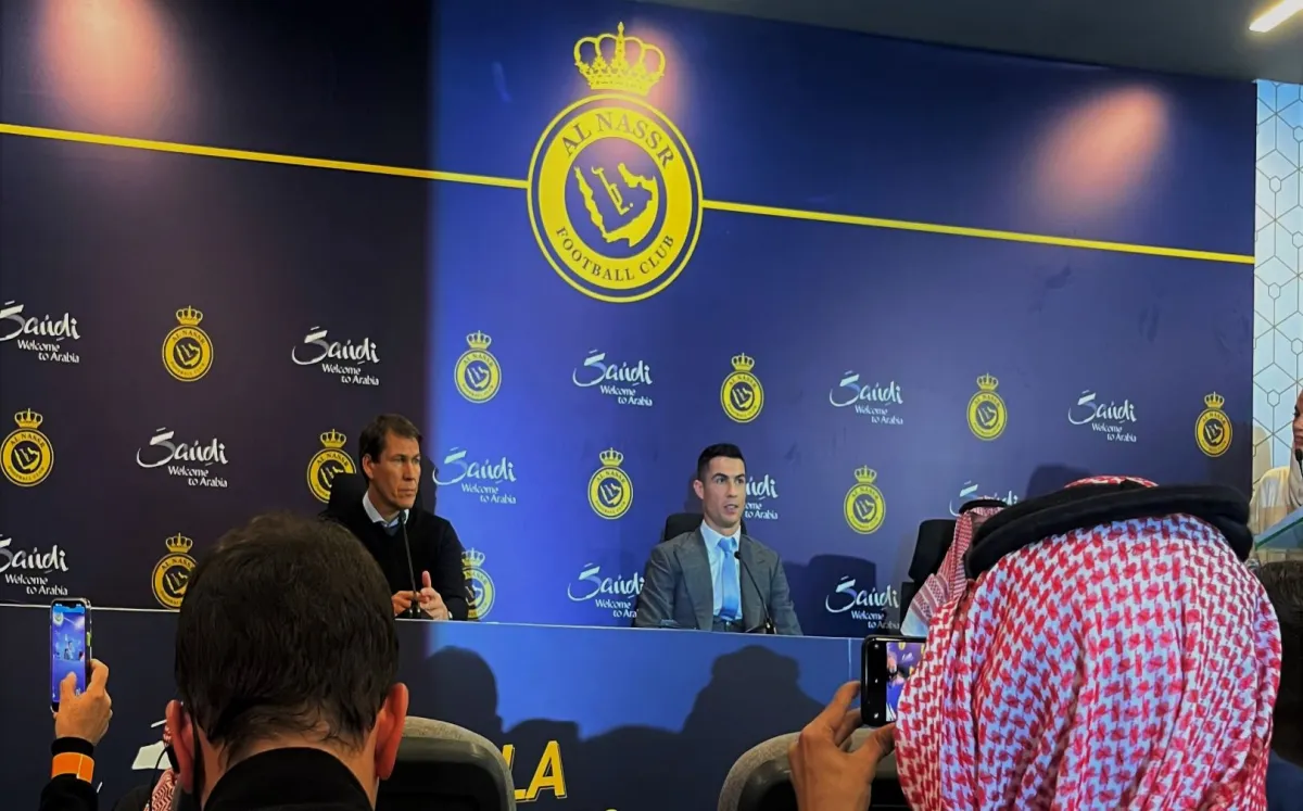 كريستيانو رونالدو في المؤتمر الصحفي - تصوير يارا طاهر