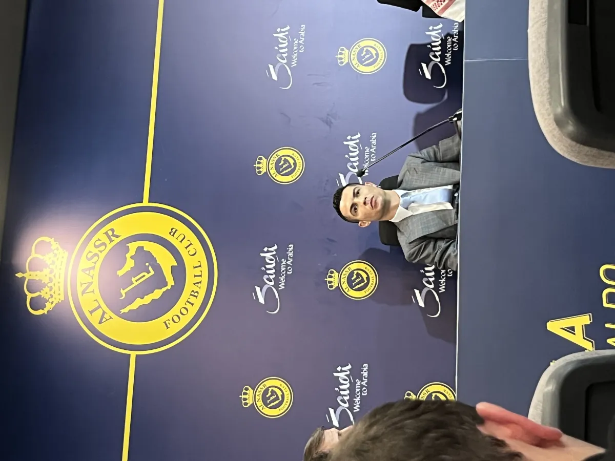 كريستيانو رونالدو في المؤتمر الصحفي - تصوير يارا طاهر