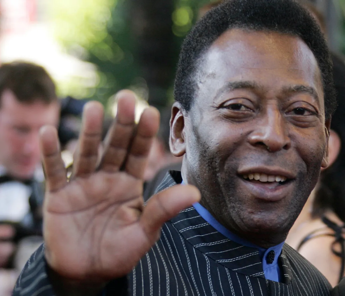 FILES) In this file photo taken on May 18, 2005, Brazilian football icon Pele , at the 58th edition of the Cannes International Film Festival. FRANCOIS GUILLOT / AFP