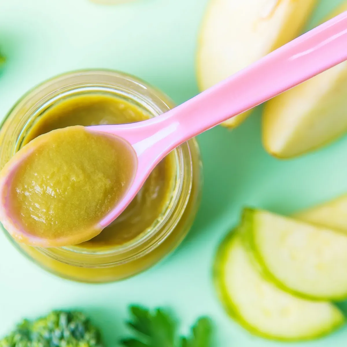 صورة لخليط التفاح مع الكوسا