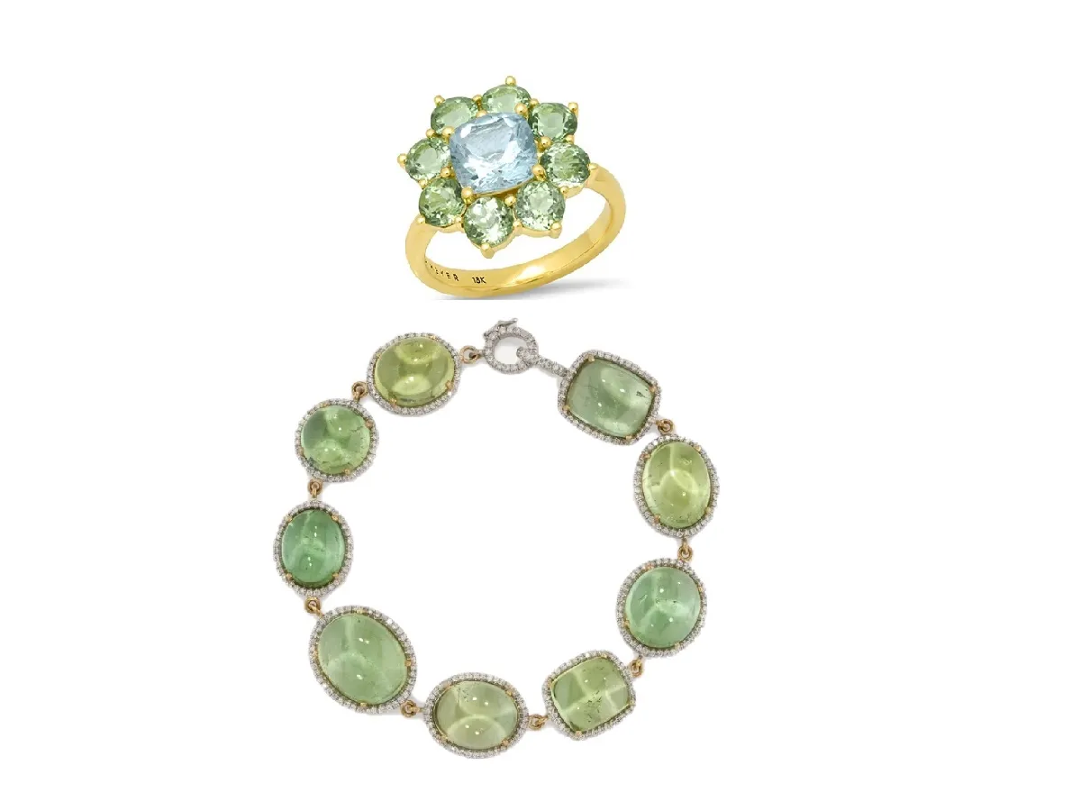 كيف تنسقين العباية مع المجوهرات المرصوفة بالتورمالين الأخضر في شتاء 2023؟