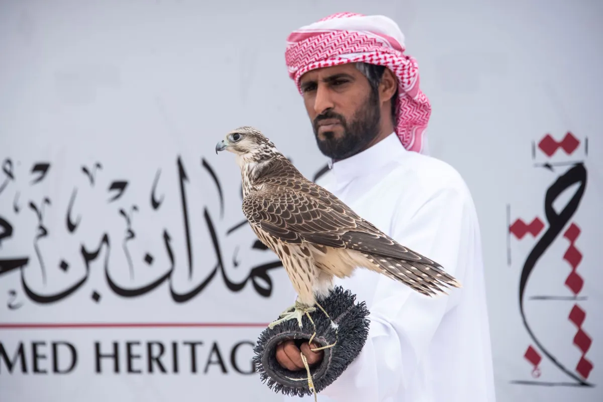 بطولة فزاع للصيد بالصقور-الصورة من مركز حمدان بن محمد لإحياء التراث 