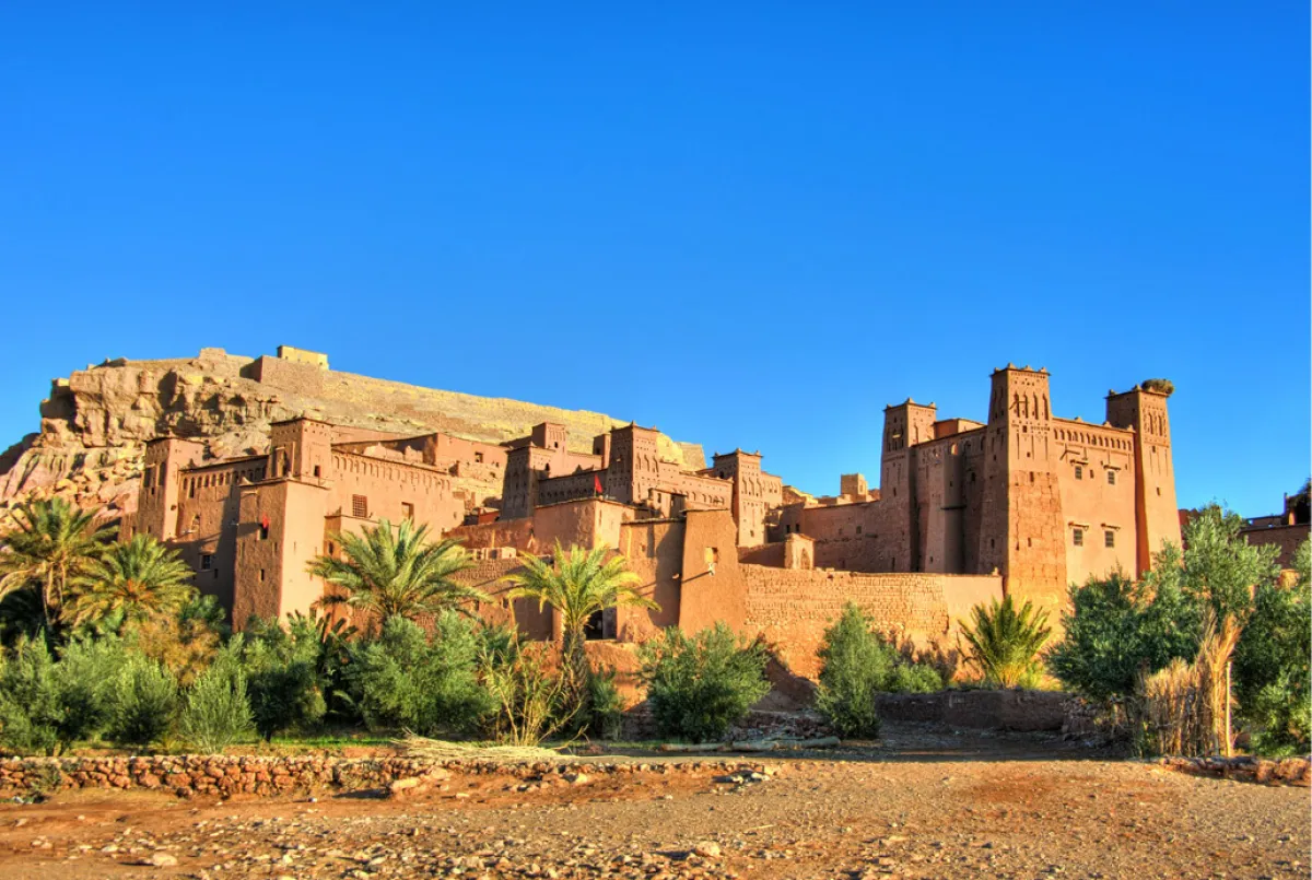 قصر آيت بن حدو في مدينة ورزازات بالمغرب