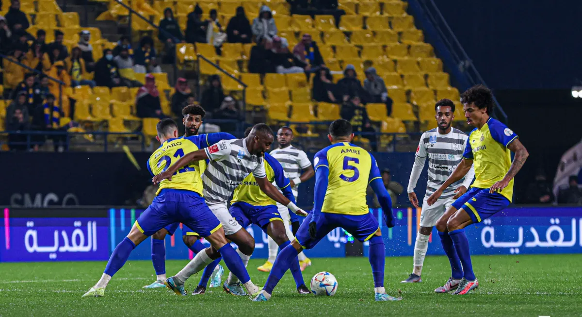 مباراة النصر السعودي ونادي الطائي - الصورة من حساب نادي الطائي السعودي على تويتر