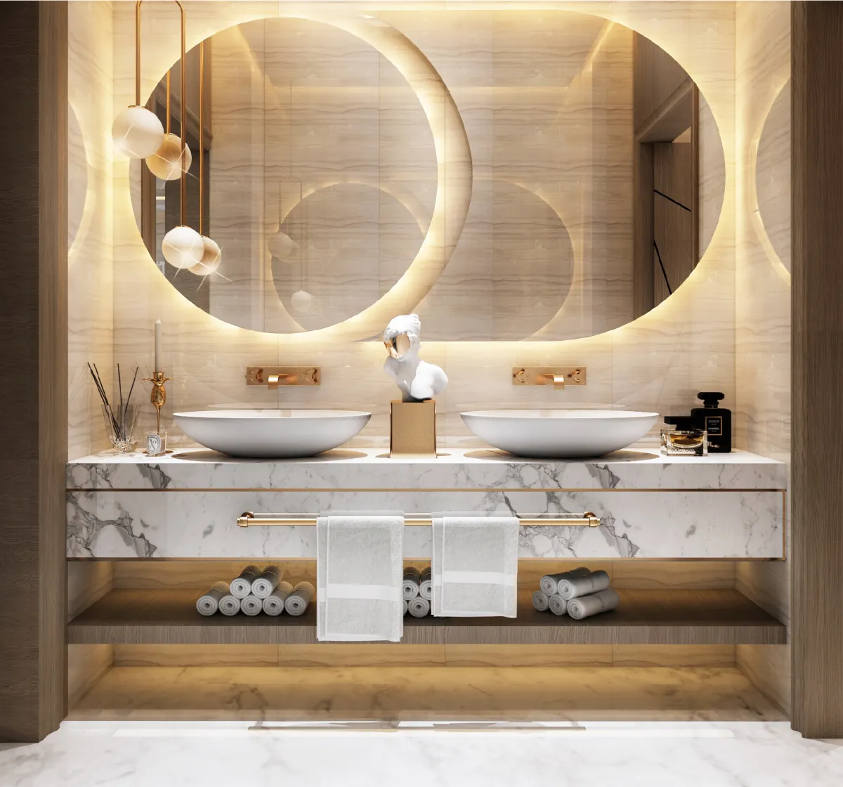 الإضاءة تقوم بدور هام في التصميم