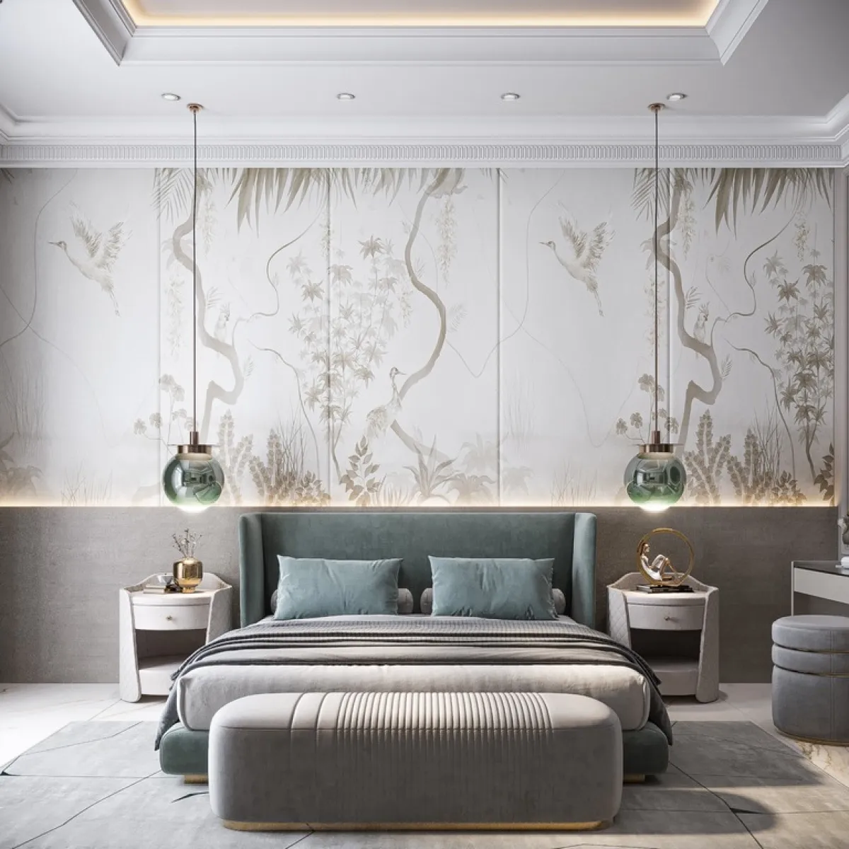 على المصمم أن يفيد من كل شبر من غرفة النوم، خصوصًا عندما تكون الأخيرة ضيقة