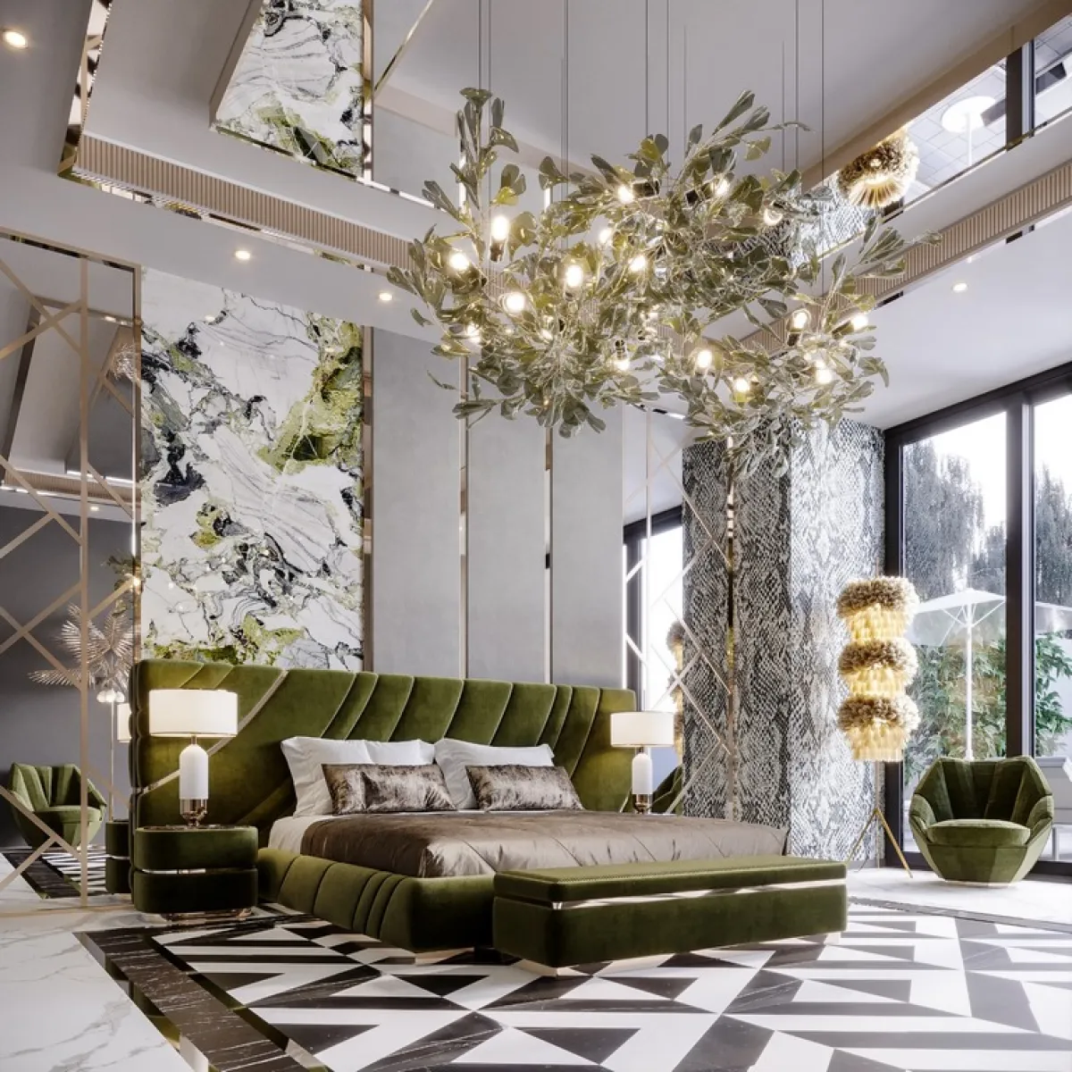 غرفة النوم الزوجية ركن منزلي حميم 