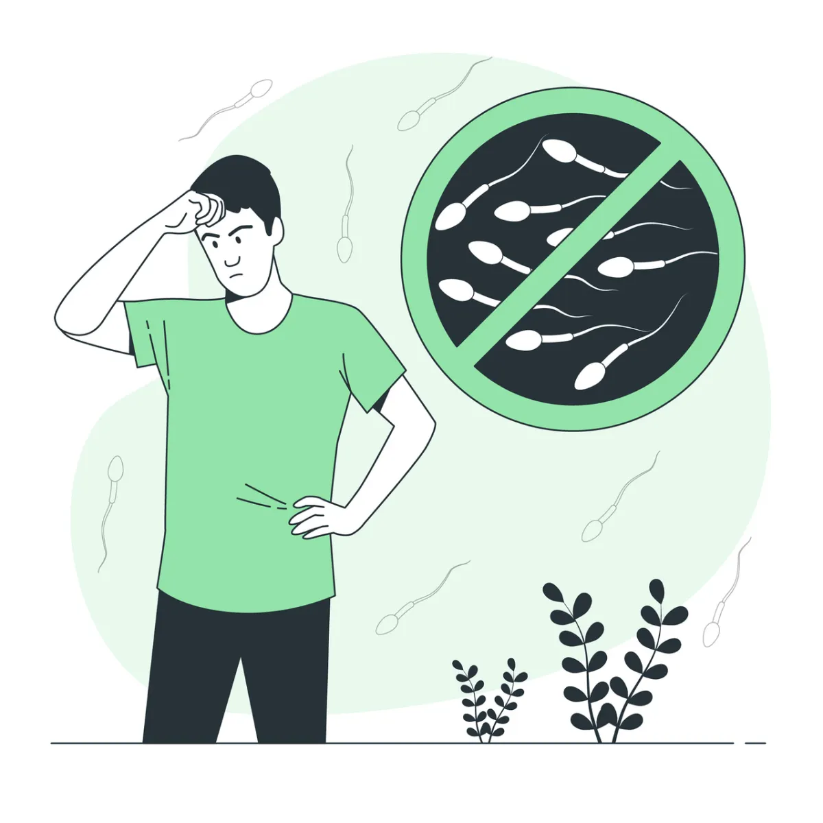 صورة لضعف الحيوانات المنوية 